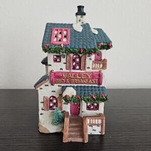 Vintage 1994 Christmas Valley Village Porcelain Bed & Breakfast